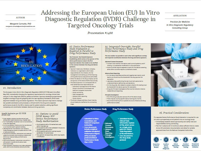 Addressing the European Union (EU) In Vitro Diagnostic Regulation (IVDR) Challenge in Targeted Oncology Trials