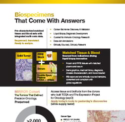 Biospecimens That Come With Answers
