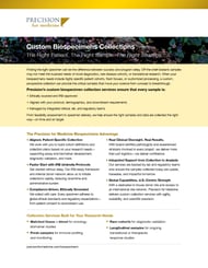 A Customized Prospective Biospecimen Collection with Unique Subject and Timepoint Constraints
