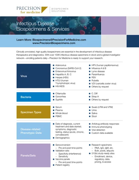 Infectious Disease Biospecimens & Services