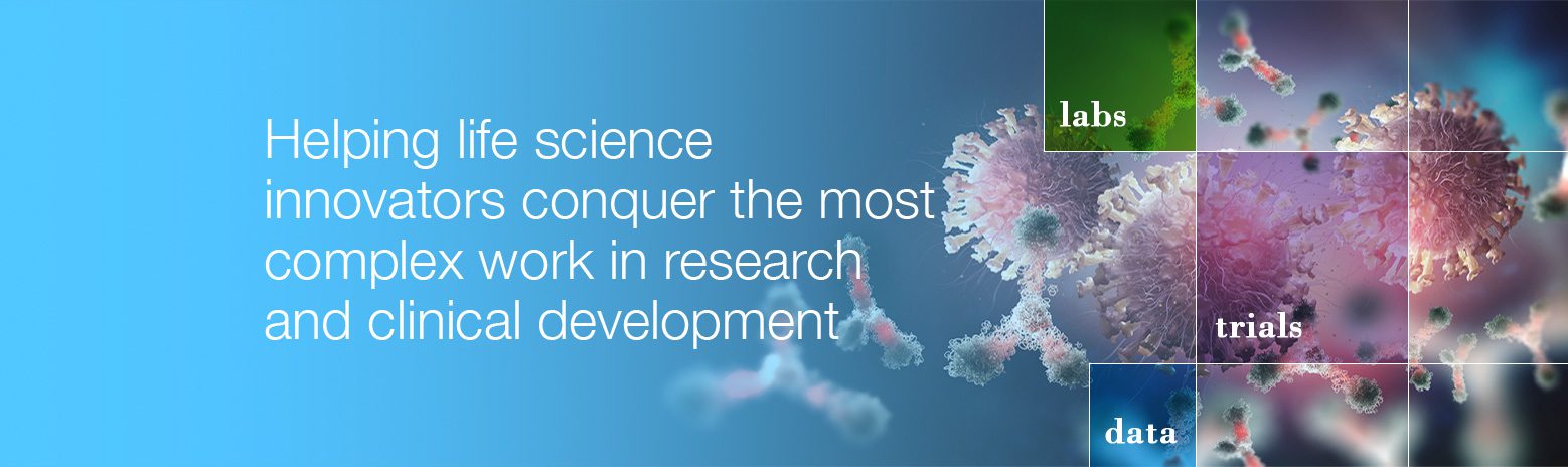 Helping life science innovators conquer the most complex work in research and clinical development hero slide